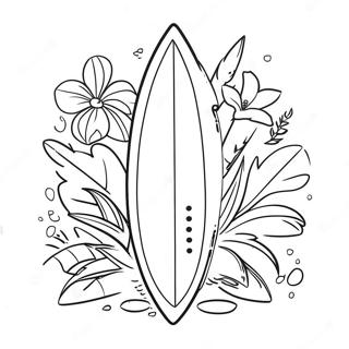 Raskraska Serfborda S Tropicheskimi Tsvetami 100932-39415