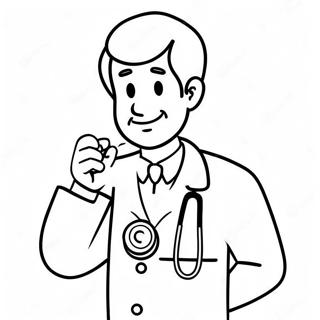 Druzheliubnyi Vrach So Stetoskopom Raskraska 102115-40439