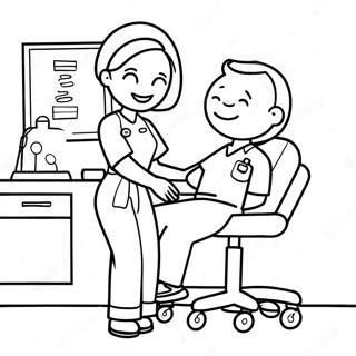 Schastlivaia Medsestra Pomogaiushchaia Patsientu Raskraska 102116-40443