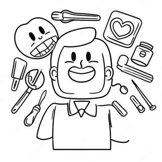 Zabotlivyi Stomatolog S Instrumentami Raskraska 102117-40445