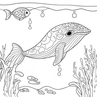 Nezhnyi Sinii Kit Pod Vodoi Raskraska 103972-41885