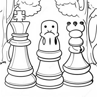 Raskraska Ogromnye Shakhmatnye Figury V Parke 104332 42172