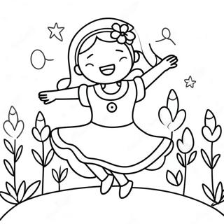 Radostnaia Devochka Tantsuiushchaia S Tsvetami 104845-42569