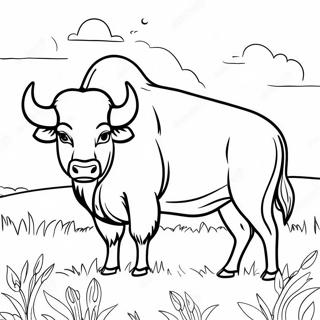 Raskraska Velichestvennogo Bizona Na Pole 107640-44755