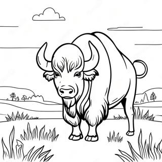 Raskraska Velichestvennogo Bizona Na Pole 107640-44756