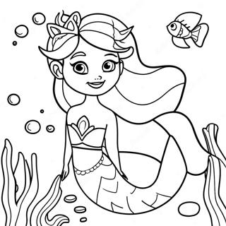 Raskraska Krasivoi Rusalki Elzy V Korallovom Rife 107874-44948