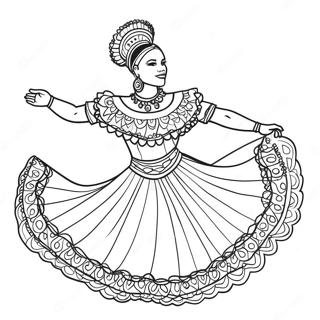 Raskraska Traditsionnogo Kolumbiiskogo Tantsora 108644-45540