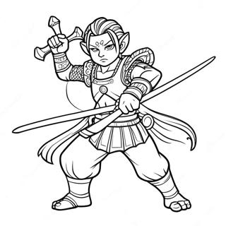 Raskraska Personazha Akedo S Oruzhiem 110267 46867