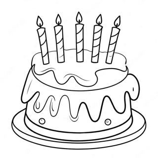 Iarkii Tort Na 5 I Den Rozhdeniia Raskraska 110752 47239