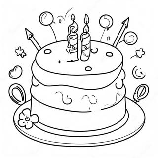 Iarkii Tort Na 5 I Den Rozhdeniia Raskraska 110752 47240