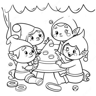 Zaniatye Elfy Delaiushchie Igrushki Raskraska 110805-47282