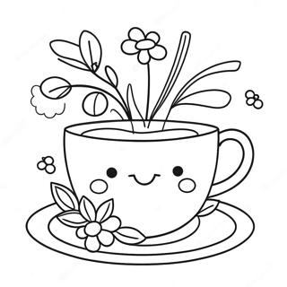 Milaia Chashka Chaia S Tsvetami Raskraska 111449 47803