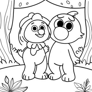 Raskraska Elmo I Ebbi V Volshebnom Lesu 111529 47875