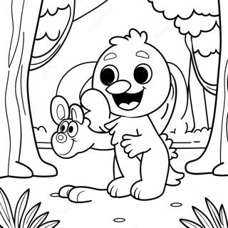 Raskraska Elmo I Ebbi V Volshebnom Lesu 111529 47876