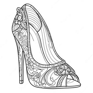 Elegantnaia Raskraska Tufel Na Vysokom Kabluke 112243 48423