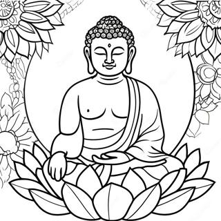 Raskraska Buddy Okruzhennogo Tsvetami Lotosa 113218-49306