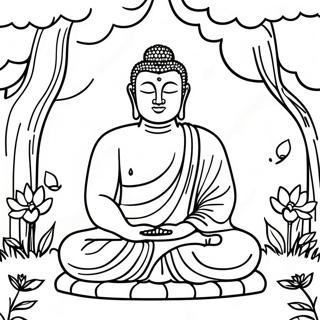 Budda V Mirnom Sadu Raskraska 113220-49314