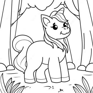 Magicheskaia Koshka Edinorog V Lesu Dlia Raskraski 11342 1050