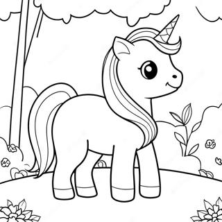 Magicheskaia Koshka Edinorog V Lesu Dlia Raskraski 11342 1051