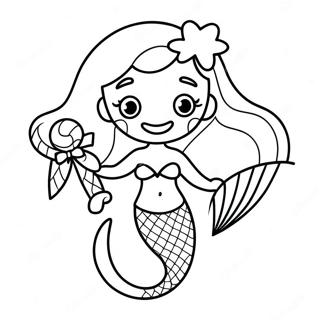 Prazdnichnaia Rusalka S Konfetnymi Palochkami Raskraska 113602-49604