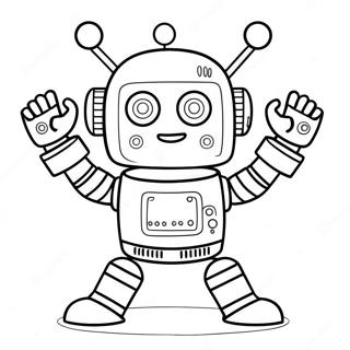 Smeshnoi Robot Tantsuiushchii Dlia Raskraski 11429-1453