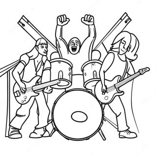 Raskraska Rok Gruppy Na Stsene 114815-50550