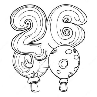 Tsvetnye Shary Tsifry Raskraska 114918 50627