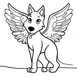 Raskraska Fantaziinogo Volka S Angelskimi Kryliami 116286-51691