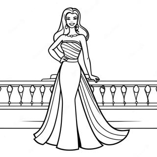 Ретро Кукла Барби 90-Х Раскраски