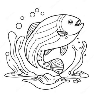 Raskraska Lososia Vyprygivaiushchego Iz Vody 118193-53323