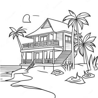 Raskraska Tropicheskogo Domika Na Pliazhe 119631-54556