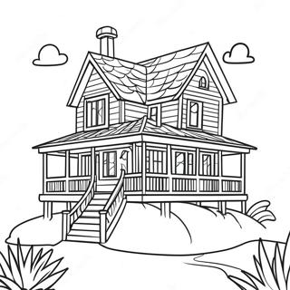 Raskraska Ocharovatelnogo Domika Na Pliazhe 119632-54557