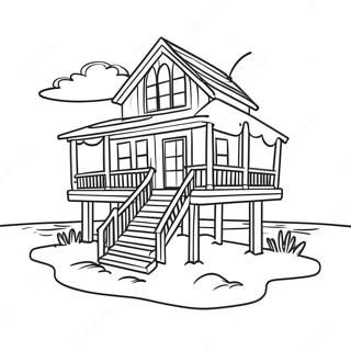 Raskraska Ocharovatelnogo Domika Na Pliazhe 119632-54559