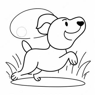 Schastlivaia Sobaka Loviashchaia Miach Raskraska 120045-54877