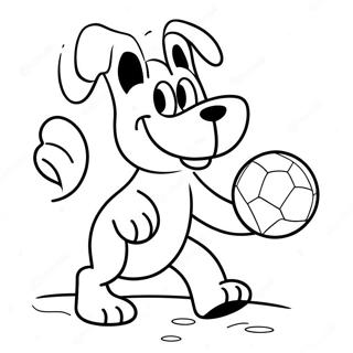 Schastlivaia Sobaka Loviashchaia Miach Raskraska 120045-54878