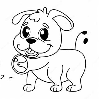 Schastlivaia Sobaka Loviashchaia Miach Raskraska 120045-54880