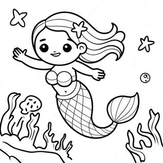 Prikliuchencheskaia Chernaia Rusalka Issleduiushchaia Korallovye Rify Dlia Raskraski 120607-55321