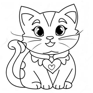 Raskraska Ocharovatelnogo Kota Na Den Sviatogo Valentina 124950 59015