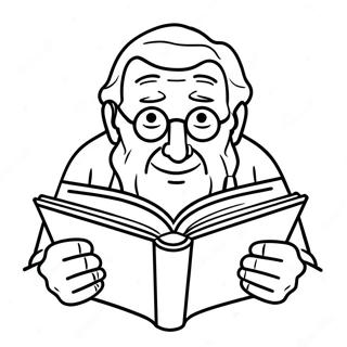 Raskraska Mudrogo Dedushki Chitaiushchego Knigu 126264-60032