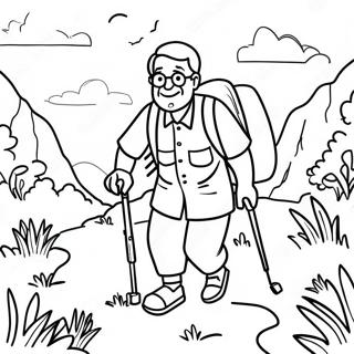 Raskraska Prikliuchencheskogo Dedushki Idushchego V Pokhod 126265-60033