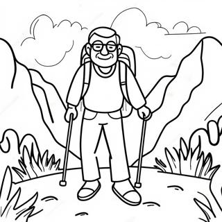 Raskraska Prikliuchencheskogo Dedushki Idushchego V Pokhod 126265-60034