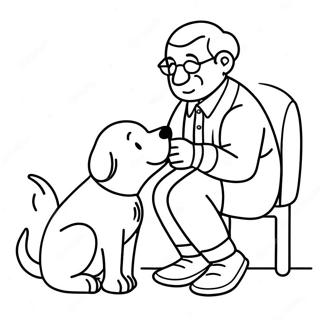 Raskraska Zabotlivogo Dedushki S Sobakoi 126266-60040