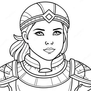 Raskraska Smelaia Devochka V Polnykh Dospekhakh 126913-60538