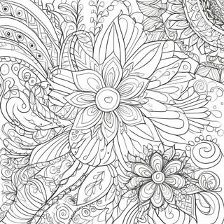Slozhnye Tsvetochnye Uzory Na Raskraske 127605 61193
