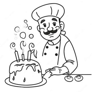 Shef Povar Pechushchii Tort Raskraska 127684 61266