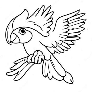 Velichestvennyi Ara Letiashchii Vysoko Na Raskraske 127785-61338