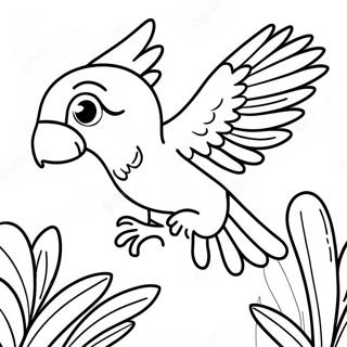 Velichestvennyi Ara Letiashchii Vysoko Na Raskraske 127785-61340