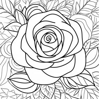 Realistichnyi Krupnyi Plan Rozy Raskraska 12837-2822