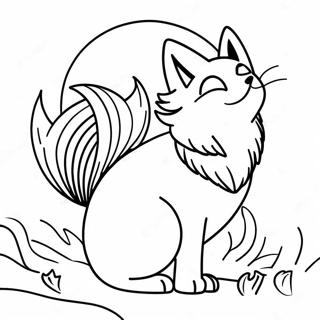 Raskraska Misticheskogo Kitsune Pod Lunoi 129254-62485