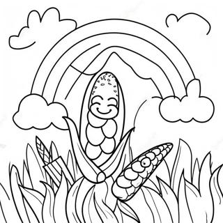 Raskraska Schastlivoi Raduzhnoi Kukuruzy V Pole 129789-62899